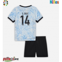Camiseta Portugal Goncalo Inacio #14 Visitante Equipación para niños Eurocopa 2024 manga corta (+ pantalones cortos)